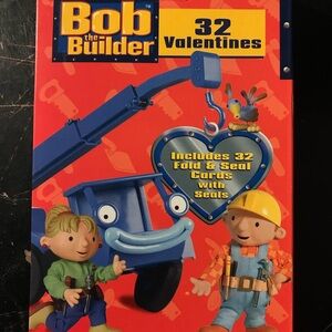 NIB Vintage 2003 Bob The Builder Valentines Cards - 32x Fold Cards With Seals